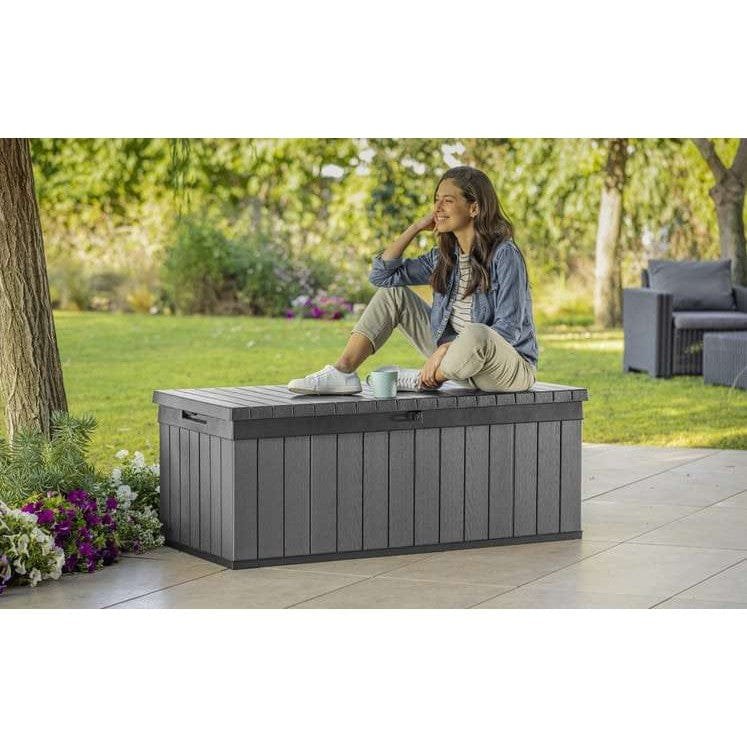 Keter Darwin 380L Plastic Storage Box – Grey - Image 2
