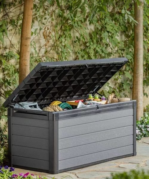 Keter Premier 570L Plastic Storage Box – Grey