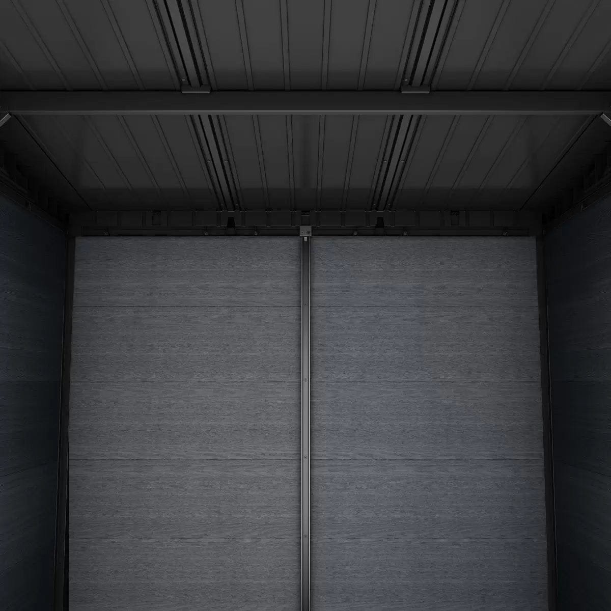 Keter Artisan 7x11 ft Pent Dark-Grey Plastic 2 door Shed with floor & 1 window - Image 7