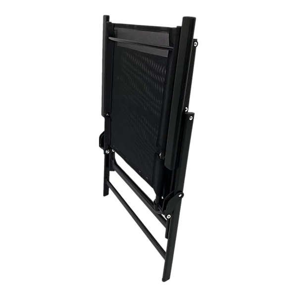 Bahama Matt Black Metal 6 Seater Dining set - Image 4