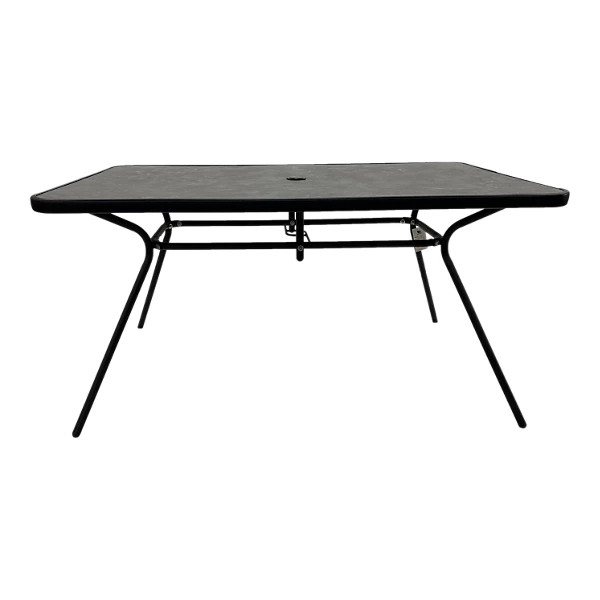 Bahama Matt Black Metal 6 Seater Dining set - Image 5