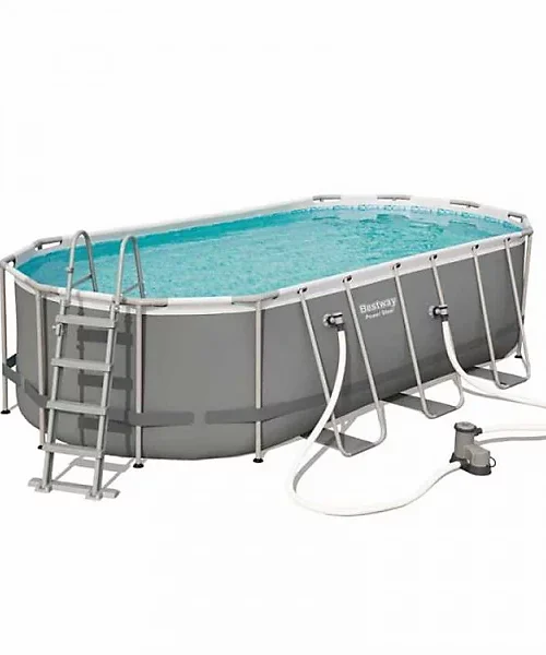 Bestway Power Steel Oval 18ft x 9ft x 48in Pool with Flowclear Filter Pump