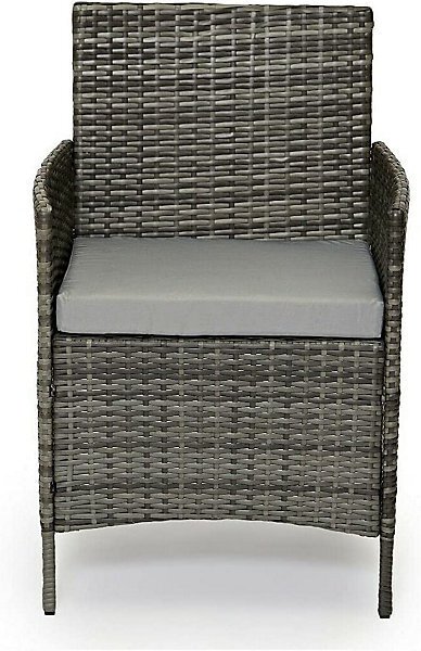 EVRE Grey Rattan Garden Furniture Set Patio Conservatory Balcony Outdoor 4 Seater - Image 6