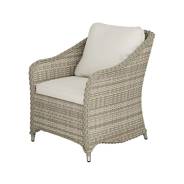 GoodHome Hamilton Cappuccino Rattan effect Metal 4 Seater Coffee set - Image 6