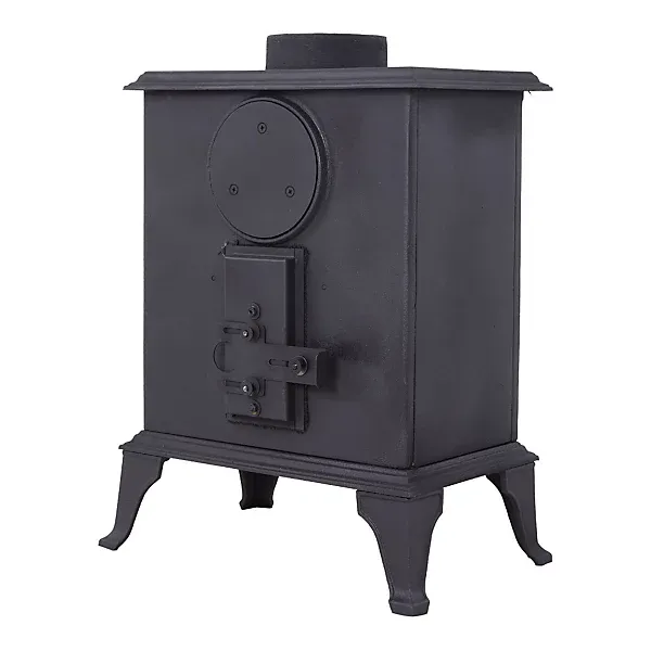 5KW Cast Iron Eco Design Stove MultiFuel Wood Burning Stove Fireplace with H 32cm Metal Stove Pipe - Image 4
