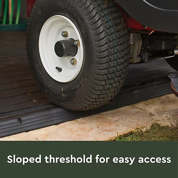 Keter Signature 7x11 ft Pent Walnut Plastic 2 door Shed with floor & 8 windows - Image 9