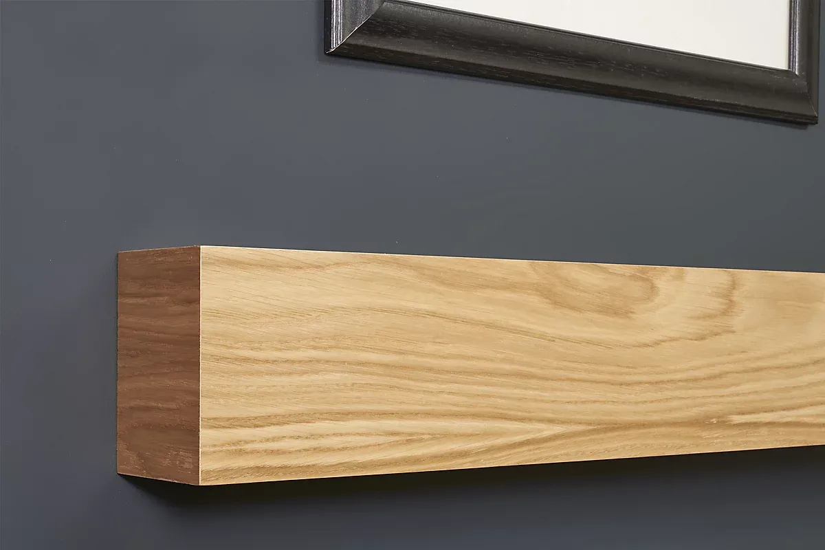 Adam Oak Beam, Hearth & Stove Pipe with Bergen Stove in Charcoal Grey - Image 5