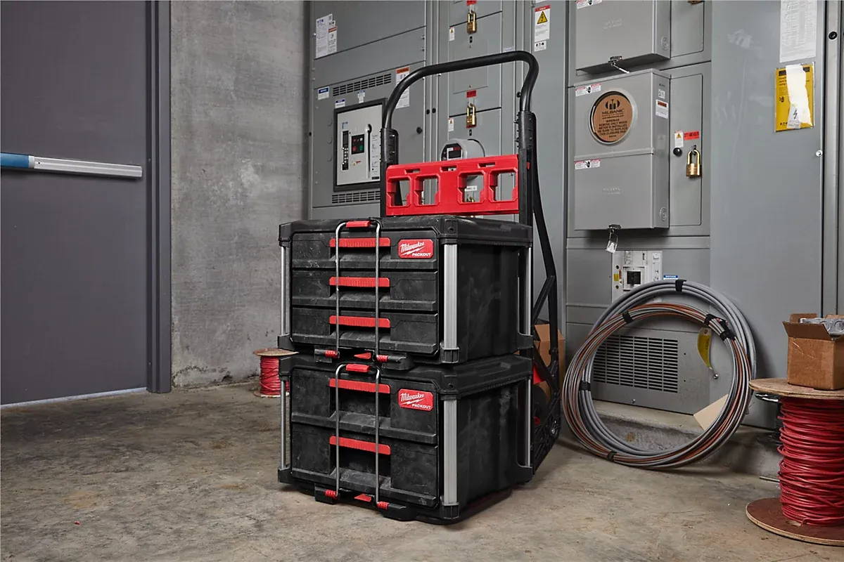 Milwaukee PACKOUT 2 Drawer Tool Box Organiser Stackable Tool Storage 4932472129 - Image 3