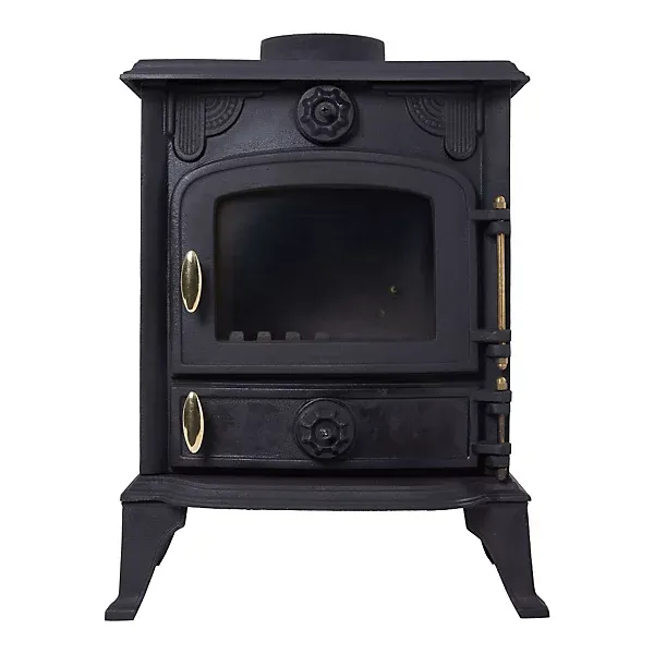 5KW Cast Iron Eco Design Stove MultiFuel Wood Burning Stove Fireplace with H 32cm Metal Stove Pipe - Image 3