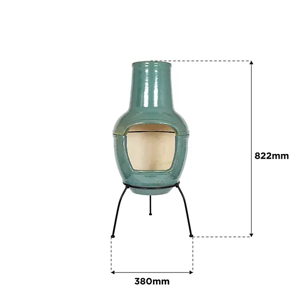 La Hacienda Trentham Clay Chiminea (H)82.2cm (W)38cm - Image 6