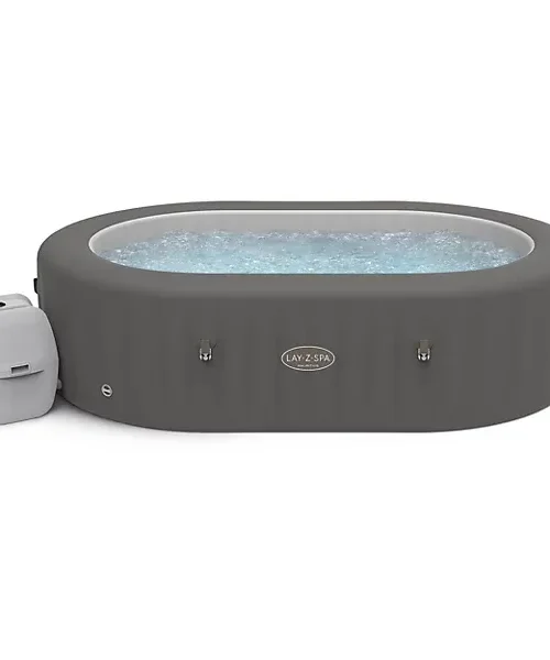 Lay-Z-Spa Mauritius Hot Tub 180 AirJet Massage System, 5-7 Person, Grey